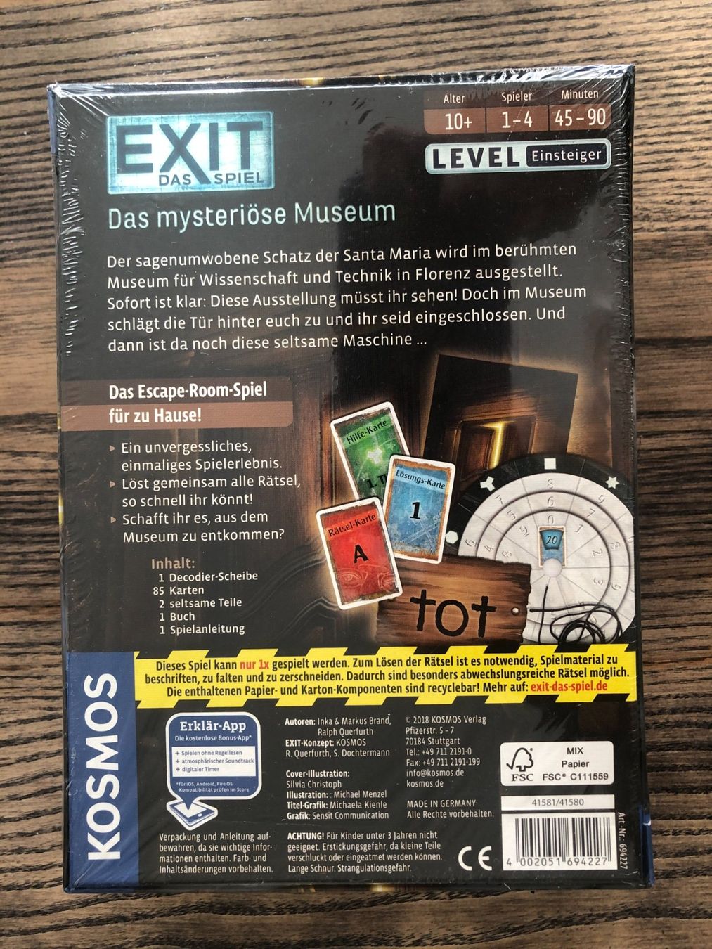 Spiele: NEU EXIT® - Das Spiel: Das mysteriöse Museum – Neu und originalverpackt aus Berg am Irchel von  1