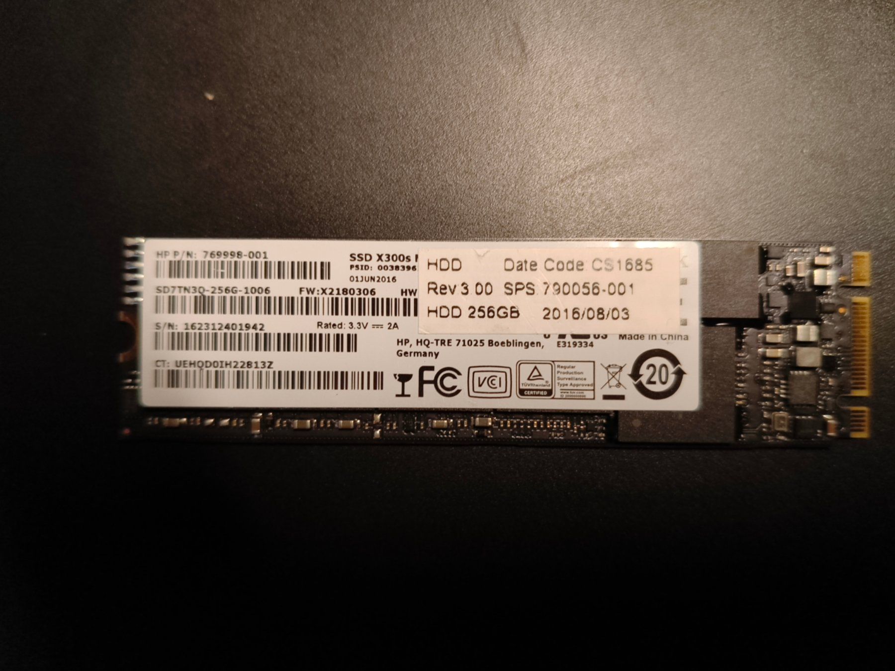 Sandisk Harddisks: Sandisk SSD 256GB M.2 SATA NGFF – Gebraucht aus Rebstein von sho_7yky