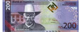 Namibia 200 Dollar P-24 New Design UNZ