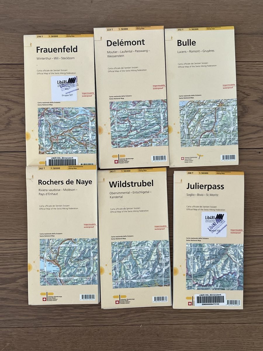 Cartine & Atlanti: Set toposchweiz Wanderkarten – Usato da Aeugst am Albis venduto da Capricornus310 1