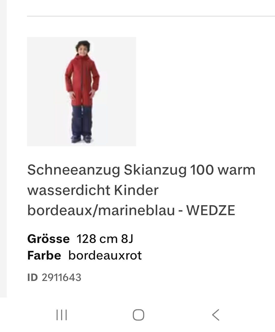 Decathlon Anzüge: Schneeanzug – Neu (gemäss Beschreibung) aus Kandergrund von Regi22 3