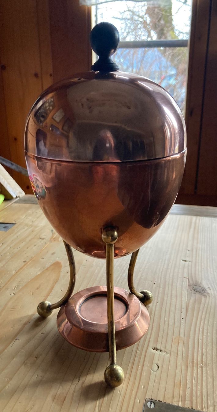 Caraffe: Carl Deffner, Esslingen, Kupfer & Messing Eierwärmer – Usato da Ranflüh venduto da SwR_E19 6