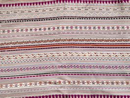 Stoff Viscose 1.80 m Bordürendruck VINTAGE 1970s 140 cm br