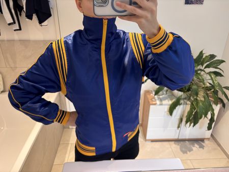 Bomberjacke blau gelb 46 / XS