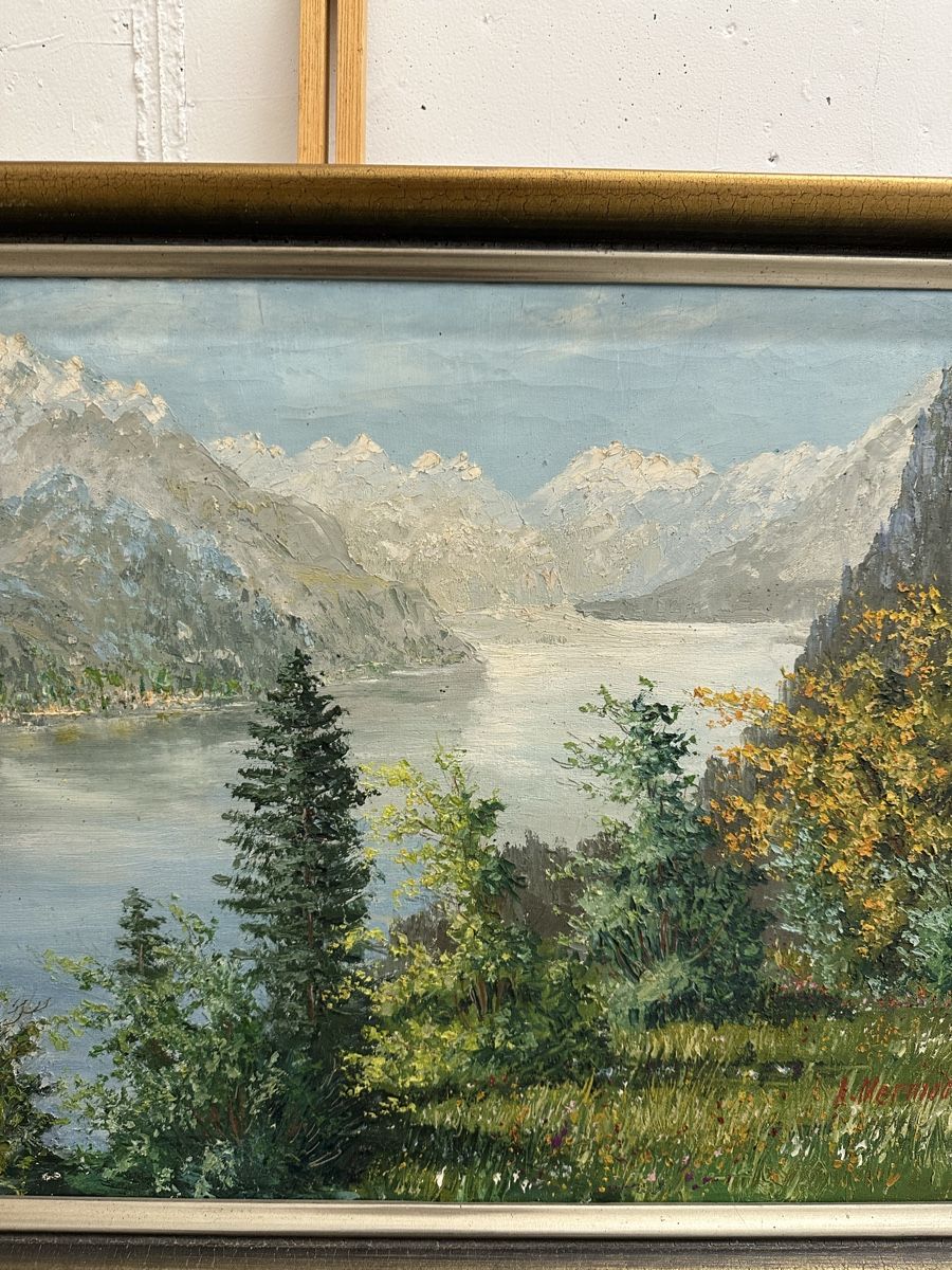 Dipinti: Gemälde mit Alpenlandschaft Natur – Usato da Ebikon venduto da Gaenggeliwaar 2
