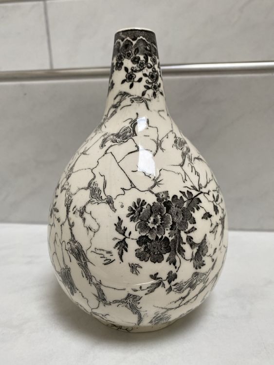 Vase, Villeroy und Boch, alt Mettlacher Kupferstiche. Kaufen auf Ricardo