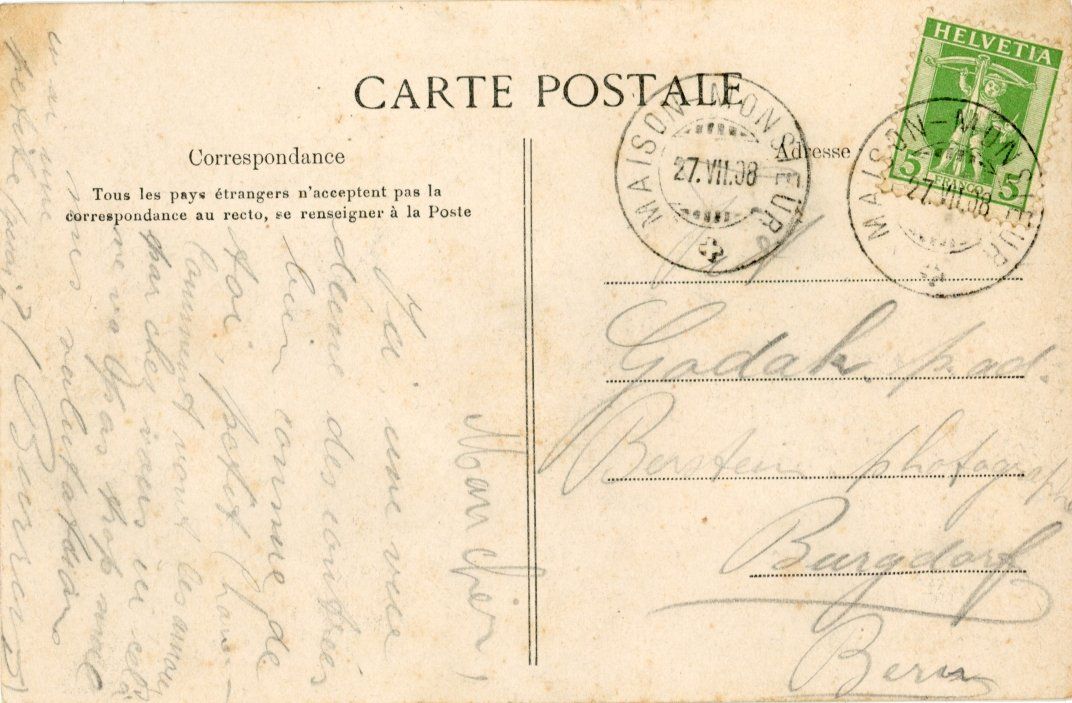 Cartoline postali: Maison-Monsieur   NE      en 1908 – Usato da Brig venduto da Valcards54 1