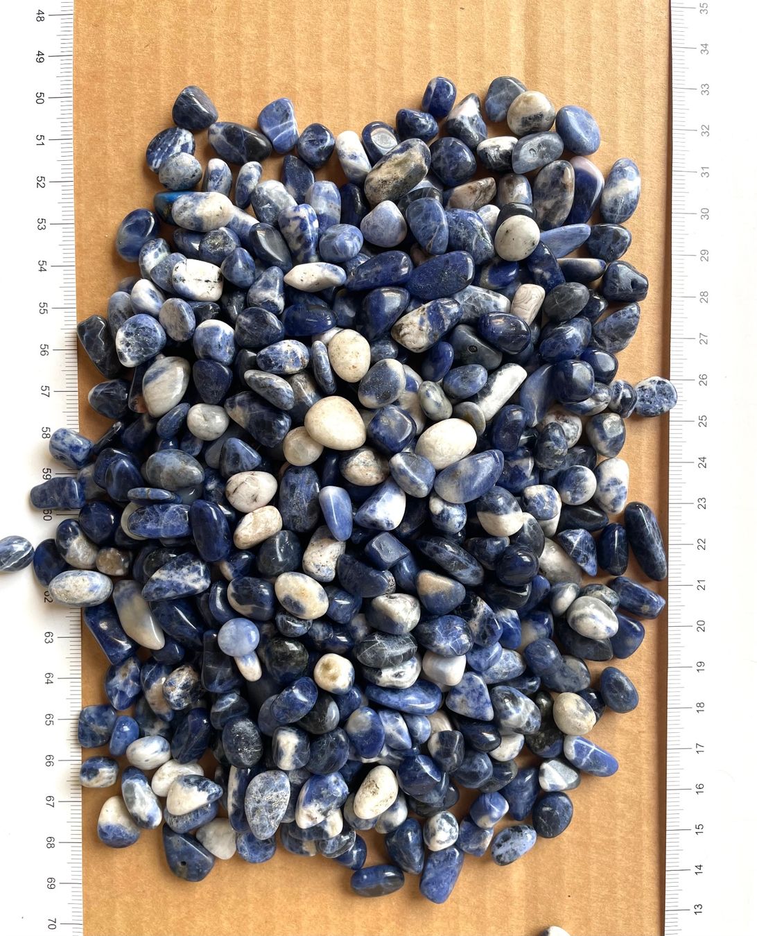 Pietre preziose: Trommelsteine  Sodalit     top Farben     250g    Sodalithe – Nuovo e nell'imballaggio originale da Leuggern venduto da gemshow 7