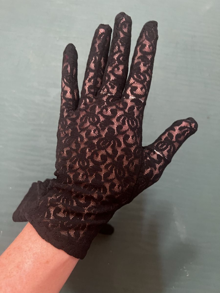 Abbigliamento: Spitzenhandschuhe weiss/ schwarz oder Rosa (1Size) – Nuovo e nell'imballaggio originale da Basel venduto da bellespirit 2