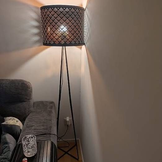 Ikea Lampade: Standing lamp - black with lampshade – Usato da Schlieren venduto da tan313 1