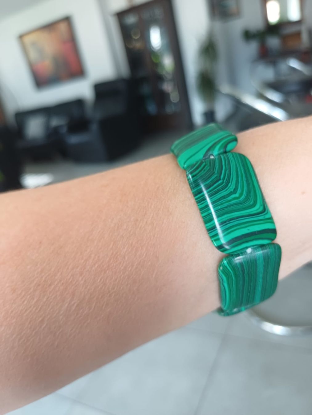 Armbänder & -reifen: Bracelet pierres de malachites – Neu (gemäss Beschreibung) aus Collonges von cam_72xf 2