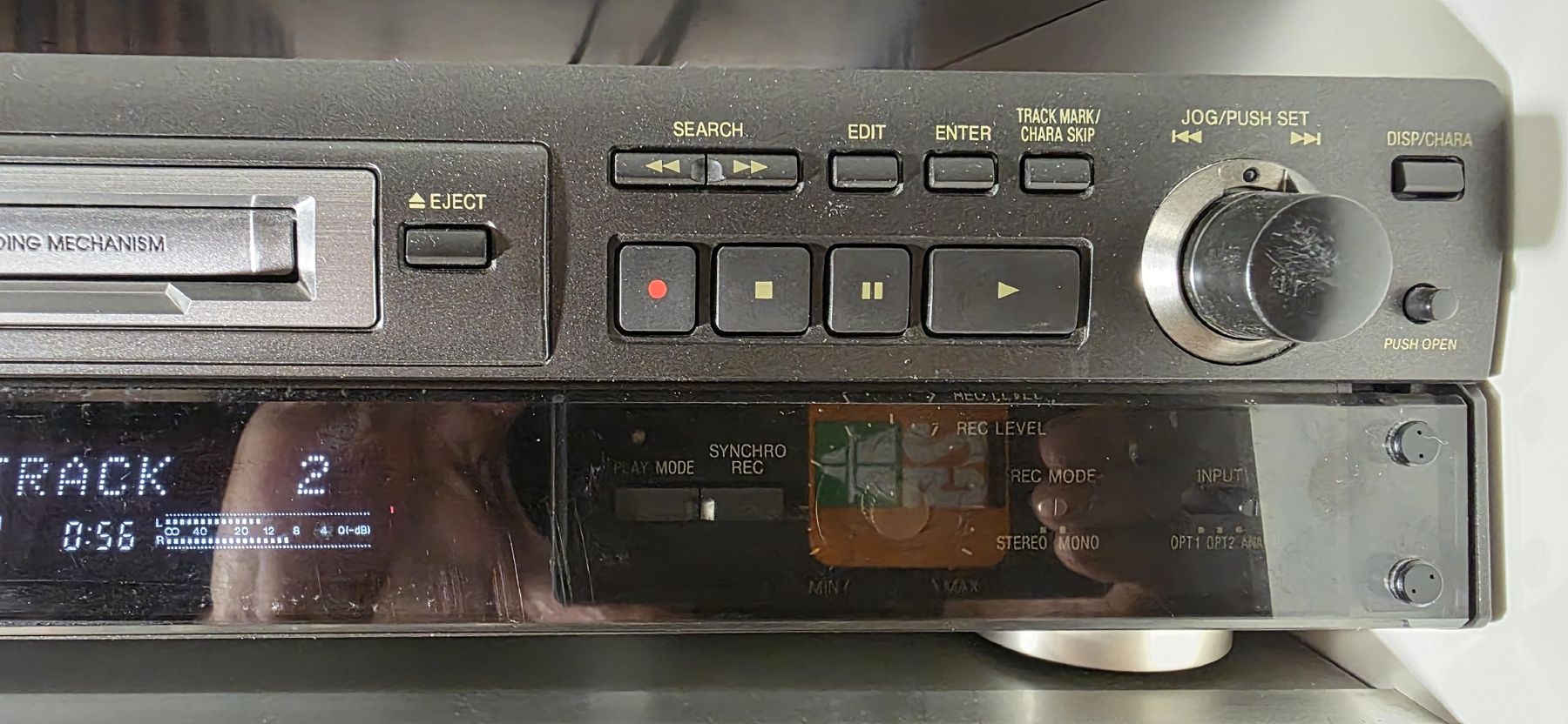 Technics Registratori: Minidisc Deck Technics SJ-MD100 avec tlécommande. – Usato da Pully venduto da Abba70