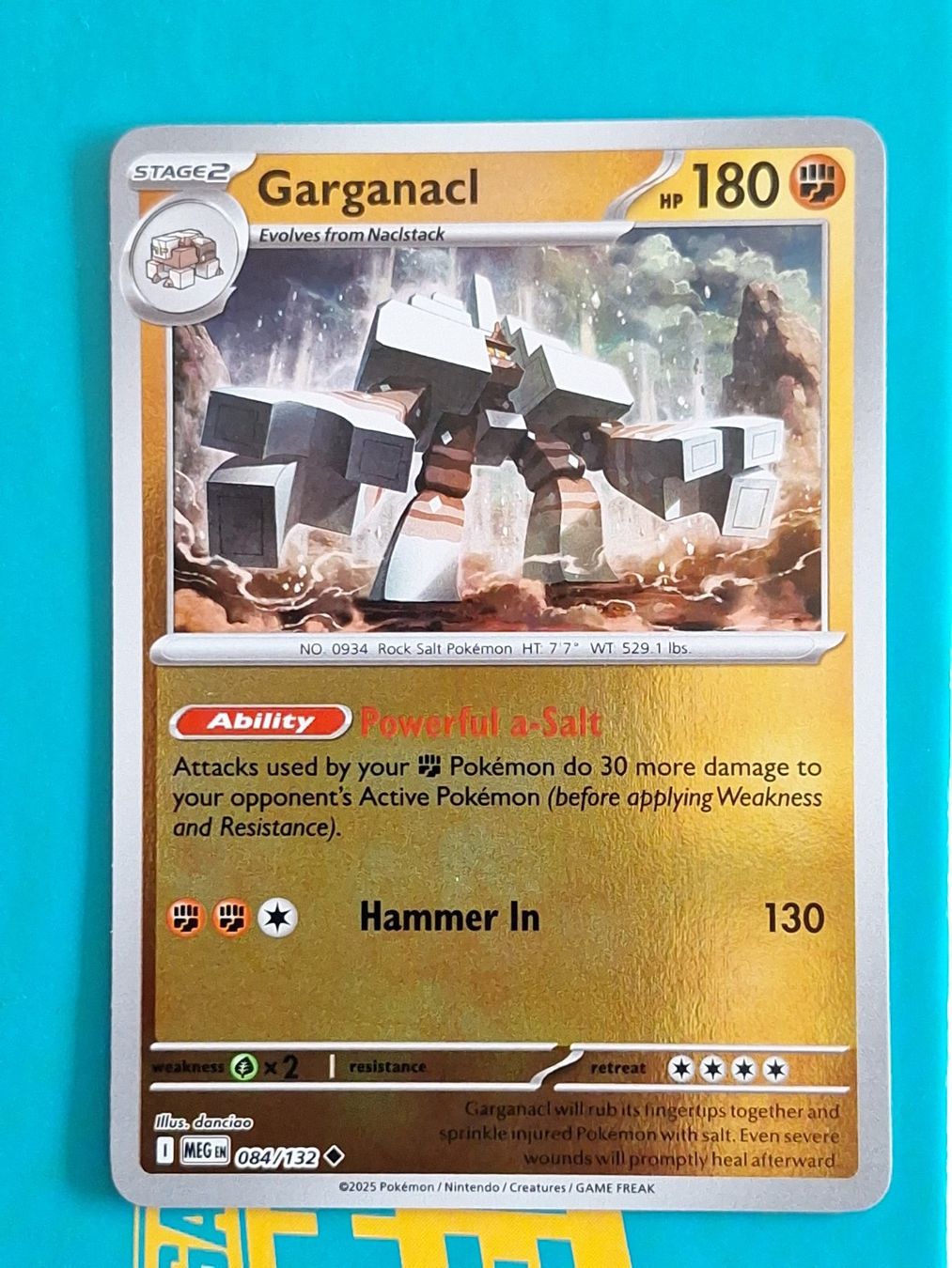 Pokémon Carte collezionabili: Garganacl - Reverse Holo Pokemon Mega Evolution #1.8 – Usato da Altstätten SG venduto da GGsGameshop