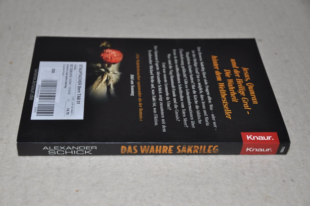 Das wahre Sakrileg - Alexander Schick (Gebraucht) in Boll für CHF 1 ...