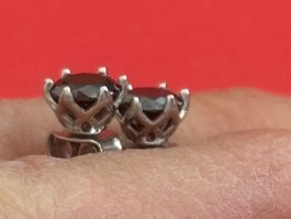 Luxus Elegante Zirkonia Ohrstecker Ohrschmuck  Farbe:Silber