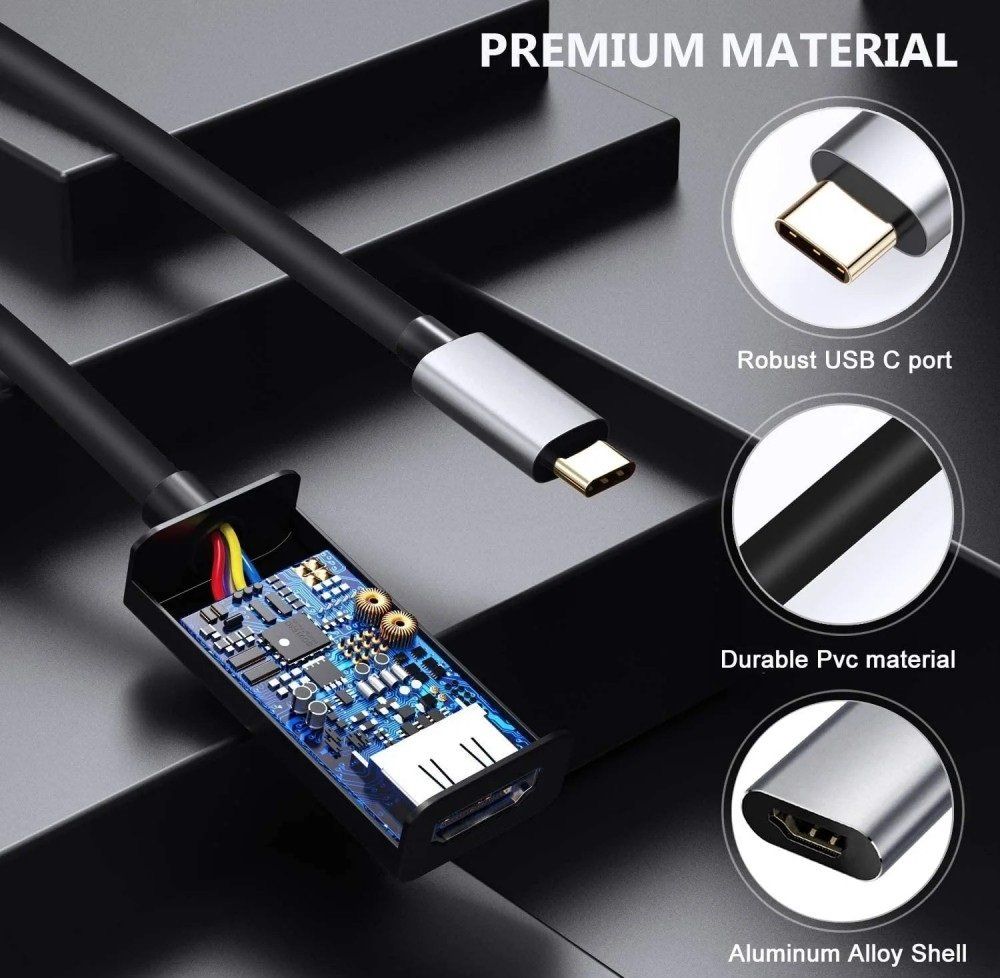 Adapter: 4K Adapter Typ-C USB 3.1 USB-C zu HDMI Konverter Kabel – Neu (gemäss Beschreibung) aus Badäl von RYzeR9980X4D 2