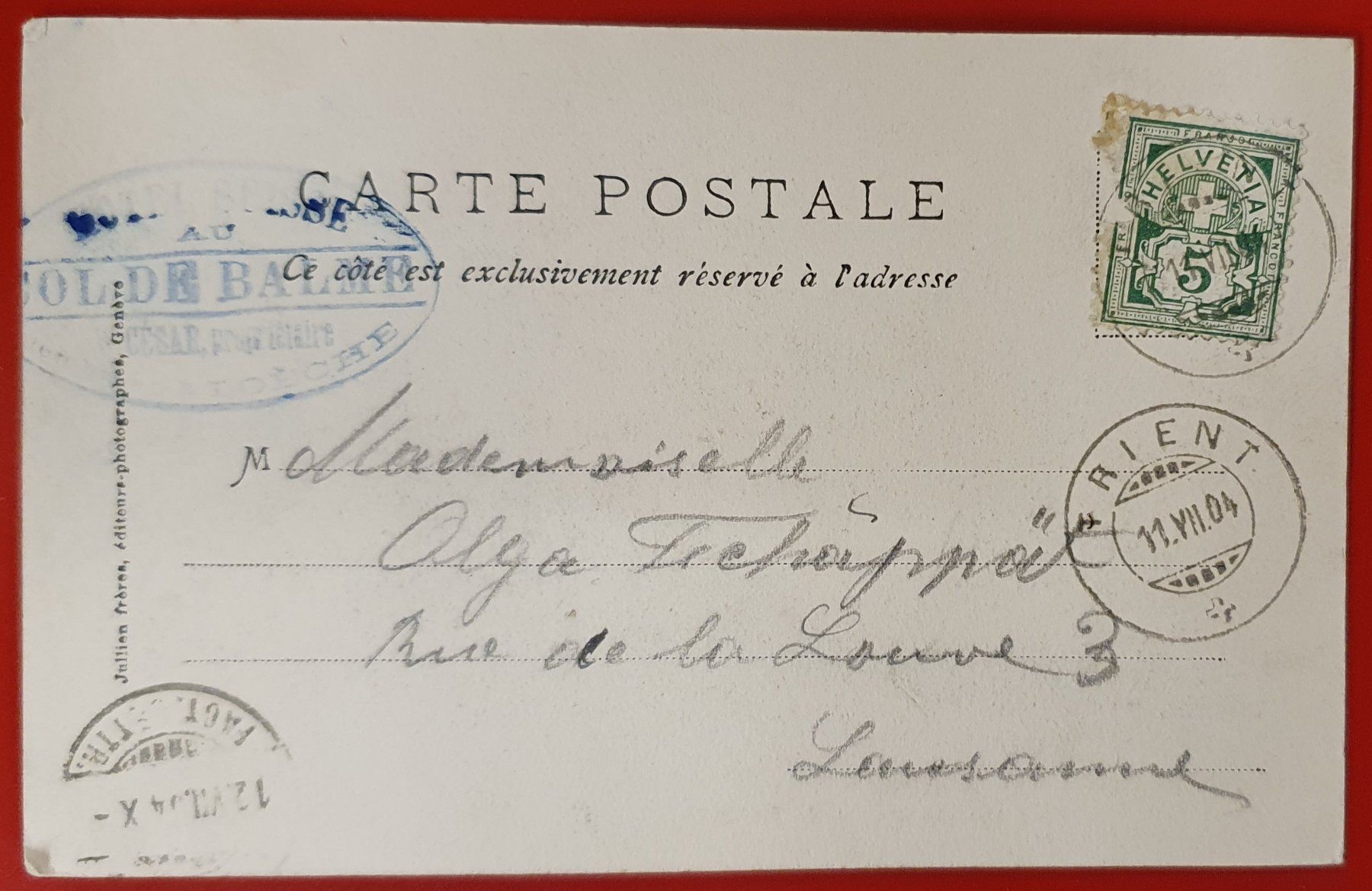 Cartoline postali: Trient -  Trientgletscher 1904 – Usato da Kreuzlingen venduto da Rschweiz1 1