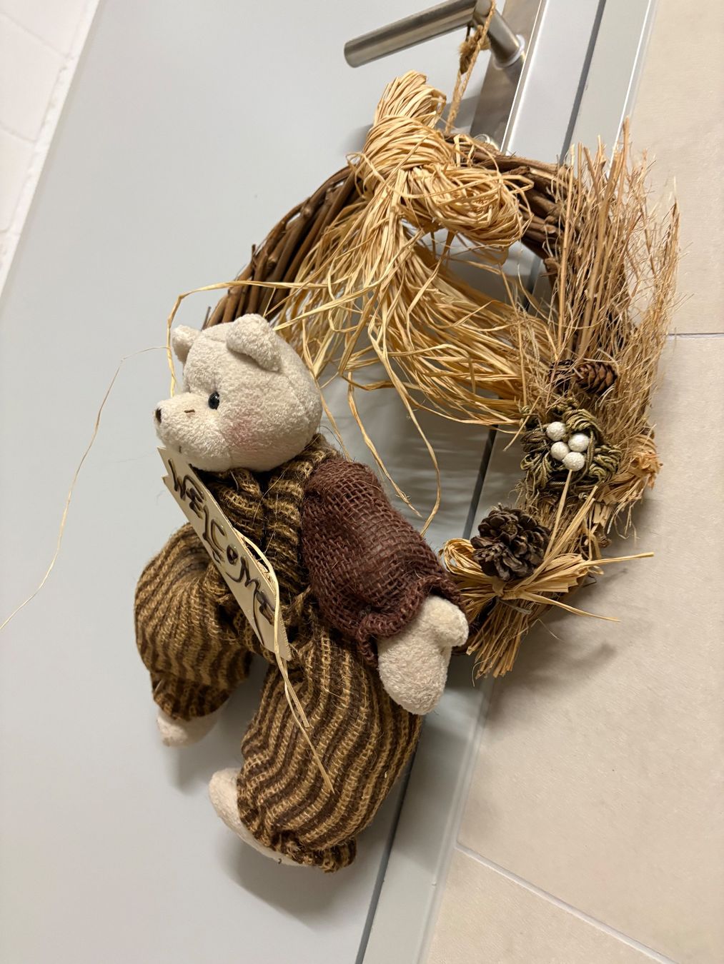 Tutte le decorazioni: Türkranz mit Teddybär - Welcome! – Usato da Basel venduto da Tierschutz-Flohmi 2