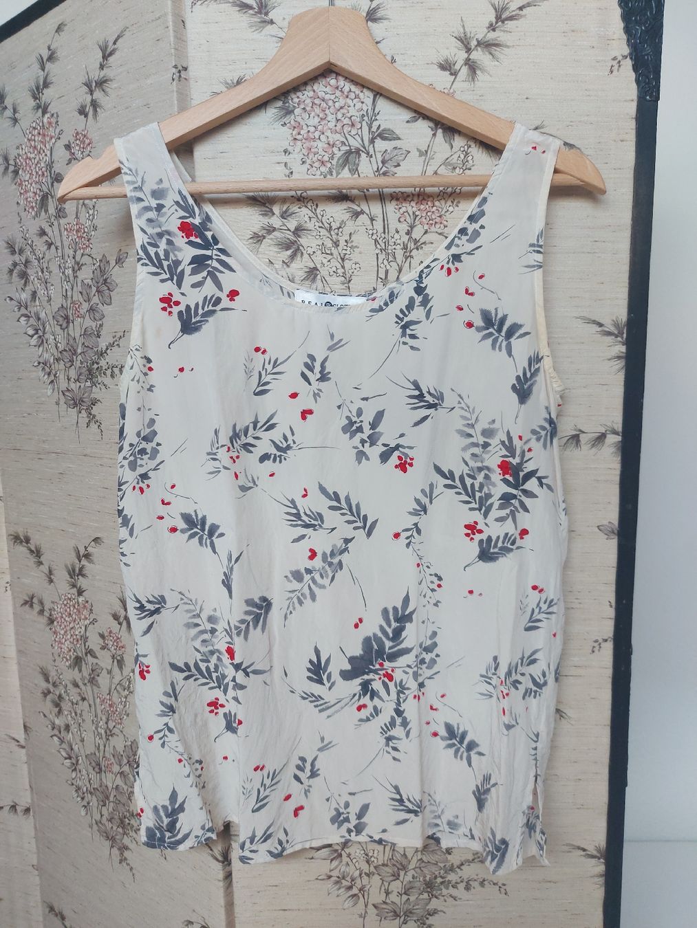 Top: Top 100% soie vintage - Taille S/M – Usato da Lausanne venduto da Super-cerise 6