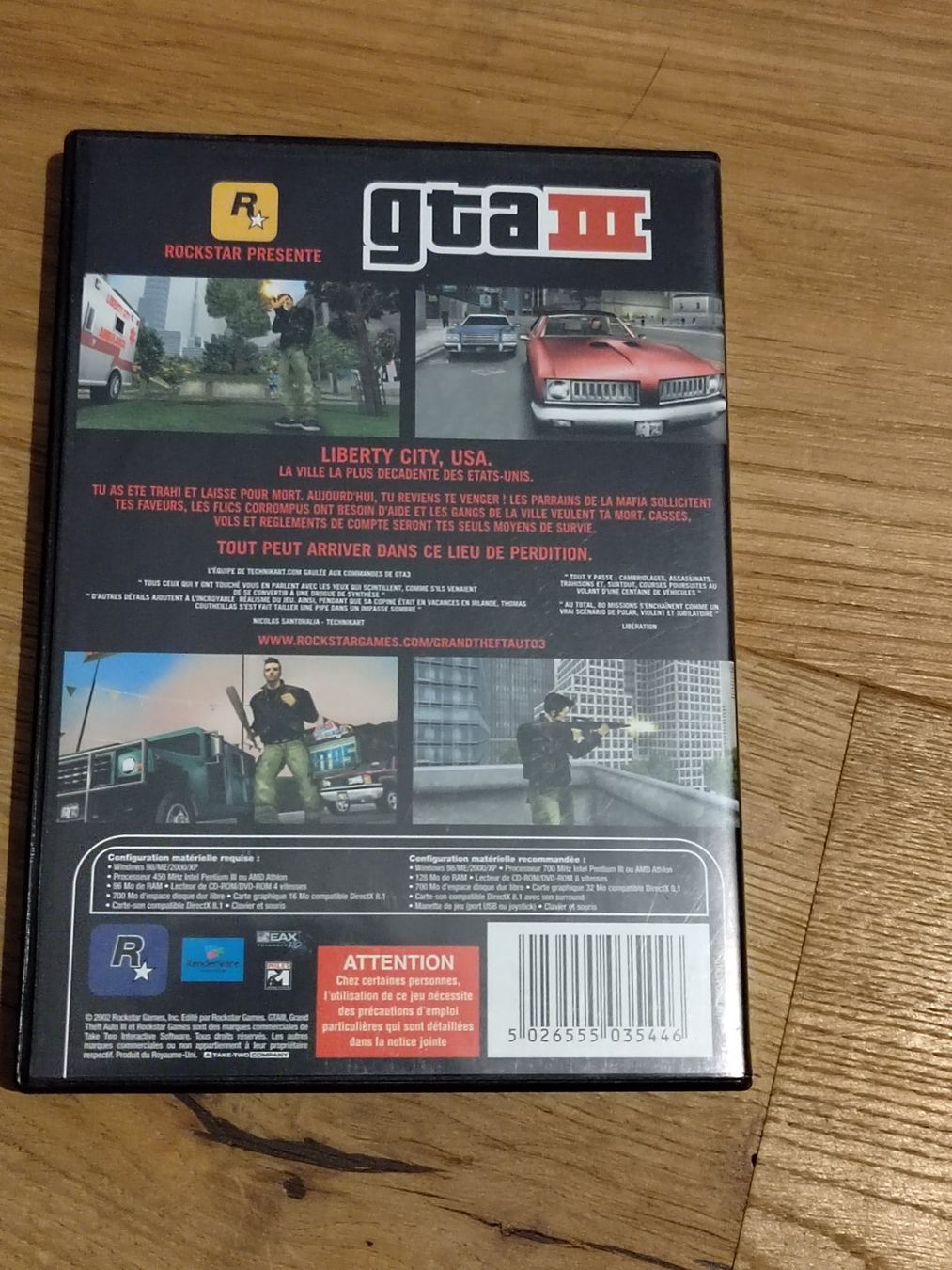 Giochi: GTA 3 2001 PC FR – Usato da Fribourg venduto da Nooky 2