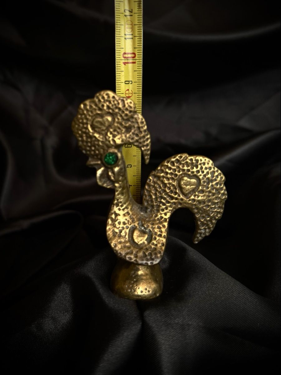 Tutte le decorazioni: Brass Rooster Figurine Green Stone 9cm – Usato da Bern venduto da nkink 1