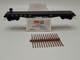 Micro-Trains 45020 N&W Flatcar, 50 Foot in OVP (E)