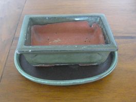 Bonsaischale mit Unterteller,  14.5 x 9 cm