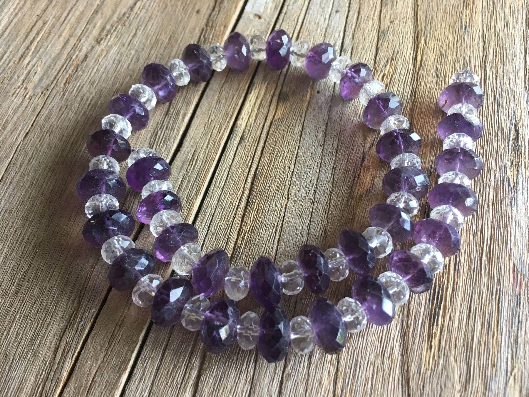 Catenine: TOP22°° AMETHYST/BERGKRISTALL  FACETTIERT  LÄNGE 41cm – Nuovo (secondo la descrizione) da Aesch ZH venduto da LiquidAktion 2