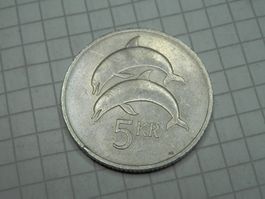 Island  5 Kronen, 1987