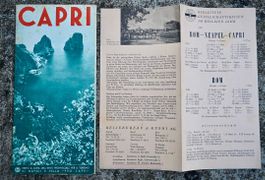 Prospekt CAPRI 1949 & Kuoni Gesellschaftsreisen 1950 beilage