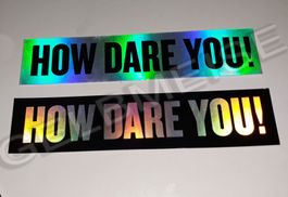 2x Siegel-Sticker "HOW DARE YOU" Selten!