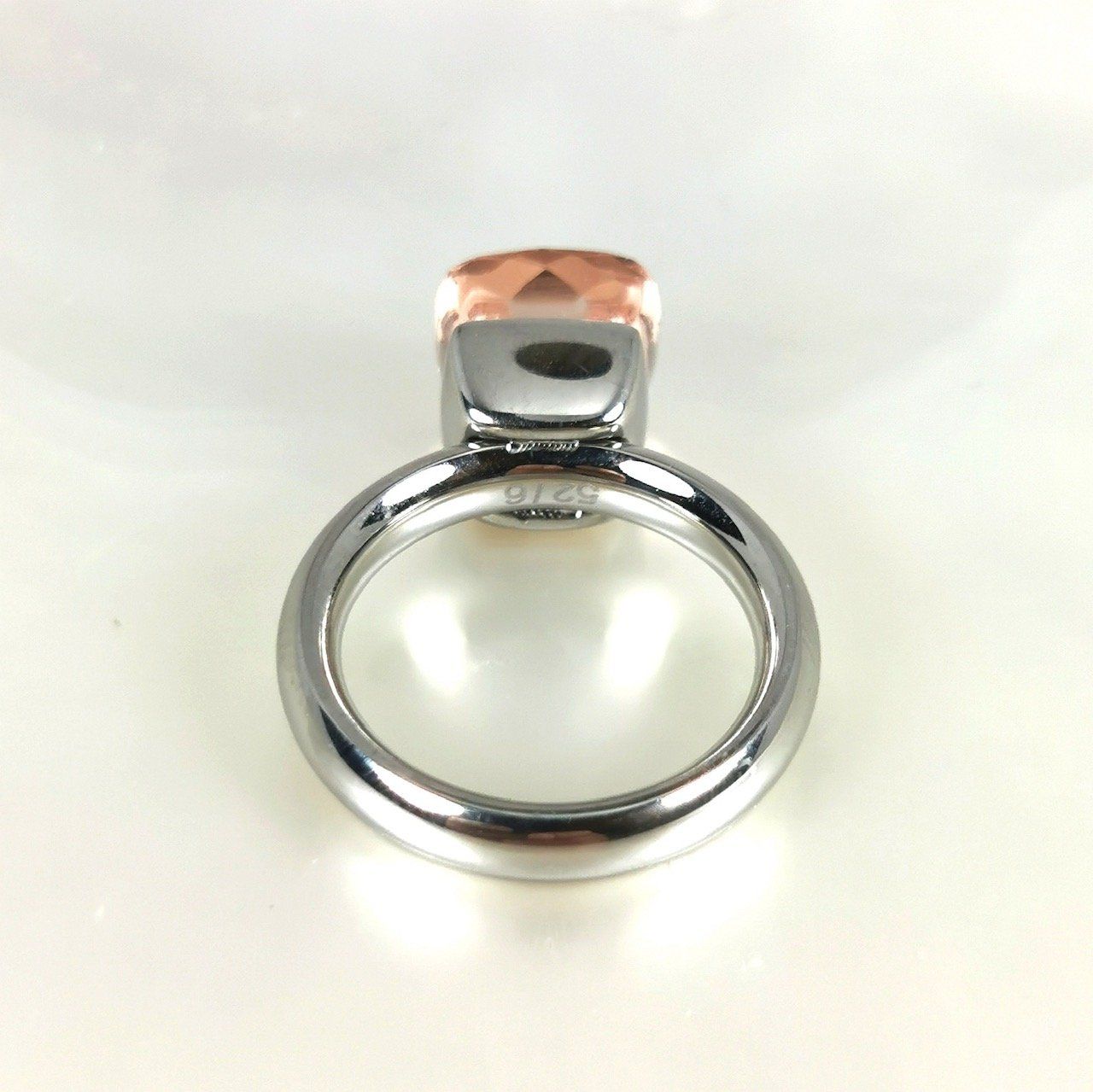 Anelli: Bague acier "Qudo" pierres synth.- Rose - T.52 – Nuovo e nell'imballaggio originale da Préverenges venduto da Finepearlsgem 5