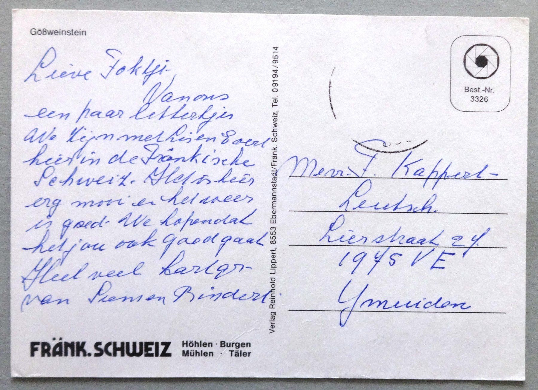 Ansichtskarten: Gössweinstein – Defekt aus Fétigny von Billy2miny 1