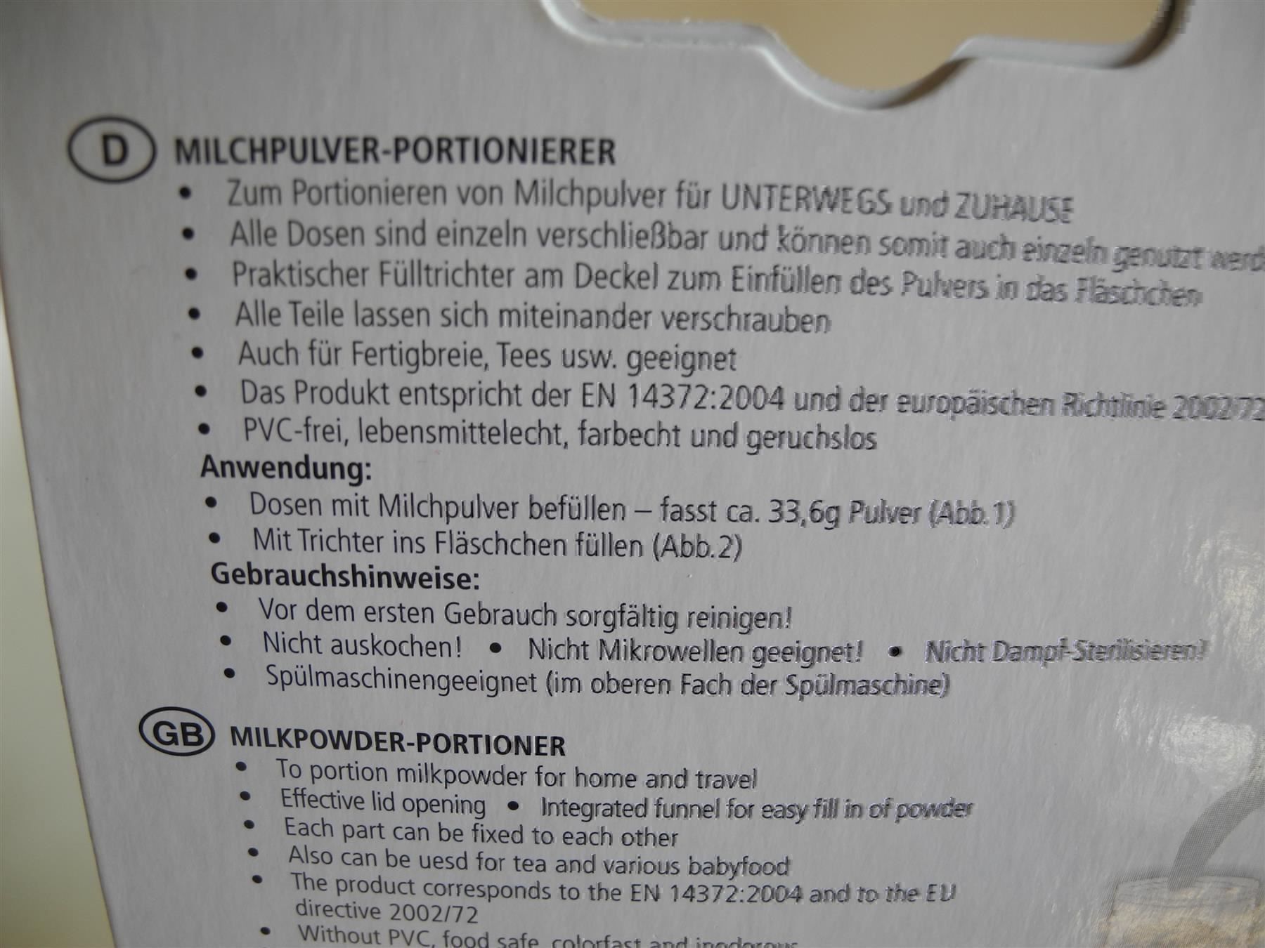 Contenitori & Simili: Reer Milchpulver-Portionierer, Nr. d26 – Nuovo e nell'imballaggio originale da Kottwil venduto da Crazyrolf 4
