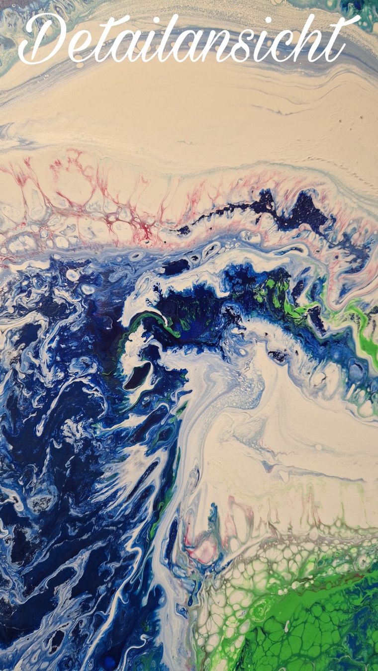 Dipinti: Acrylbild abstrakt pouring "wave" Unikat – Nuovo e nell'imballaggio originale da Rheinau venduto da Sussel 2