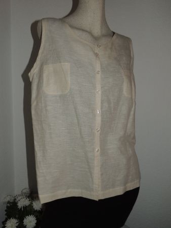 SCHÖNE BLUSE «ESSENTIEL» LEINEN NP 49 CHF NEU 44
