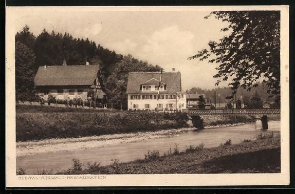 Ansichtskarten: Sihlwald /Sihltal, Restaurant mit Brück – Gebraucht aus Berlin von bartko-reher