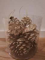 Weihnachtsschmuck (12 Glitzer-Tannenzapfen)