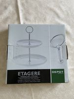 Etagere aus Porzellan und Metall neu und in OVP