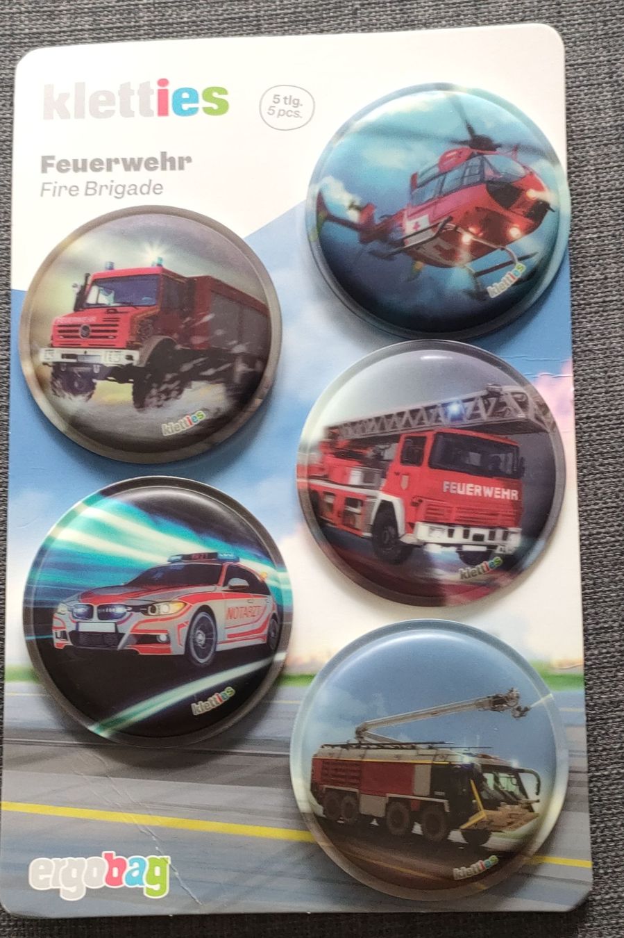 Ergobag Kindertaschen: Ergobag Kletties Feuerwehr 5er Set  – Gebraucht aus Therwil von OliviaH01