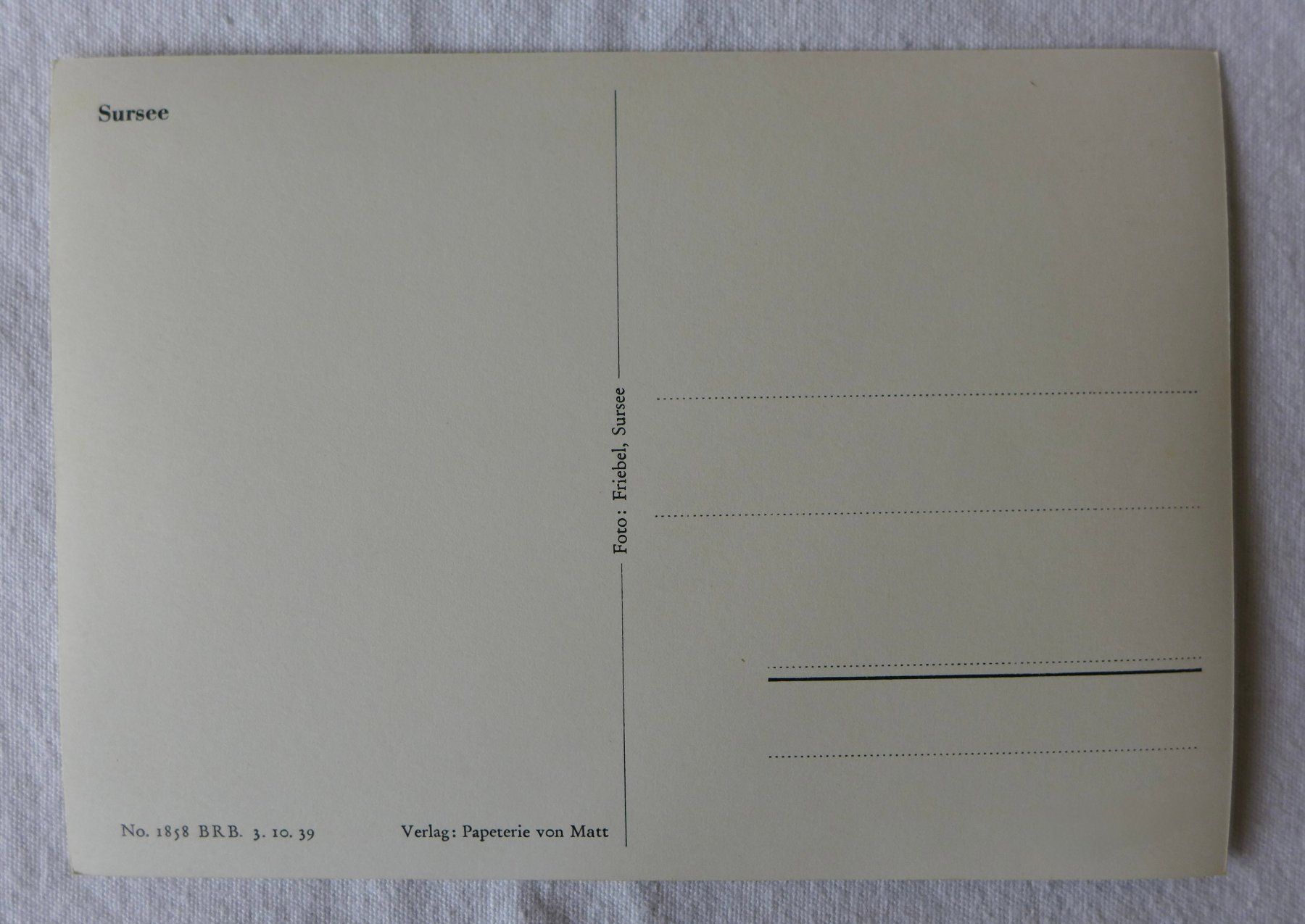 Cartes postales: AK SURSEE LU, Gesamtansicht – D'occasion à Wallisellen par aloa09 1