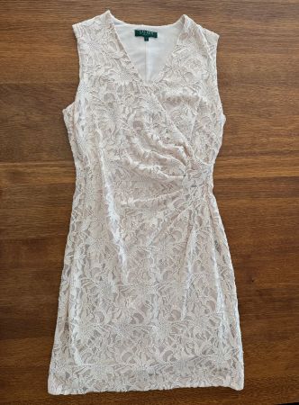 Kleid Lauren Ralph Lauren Spitze beige Grösse L