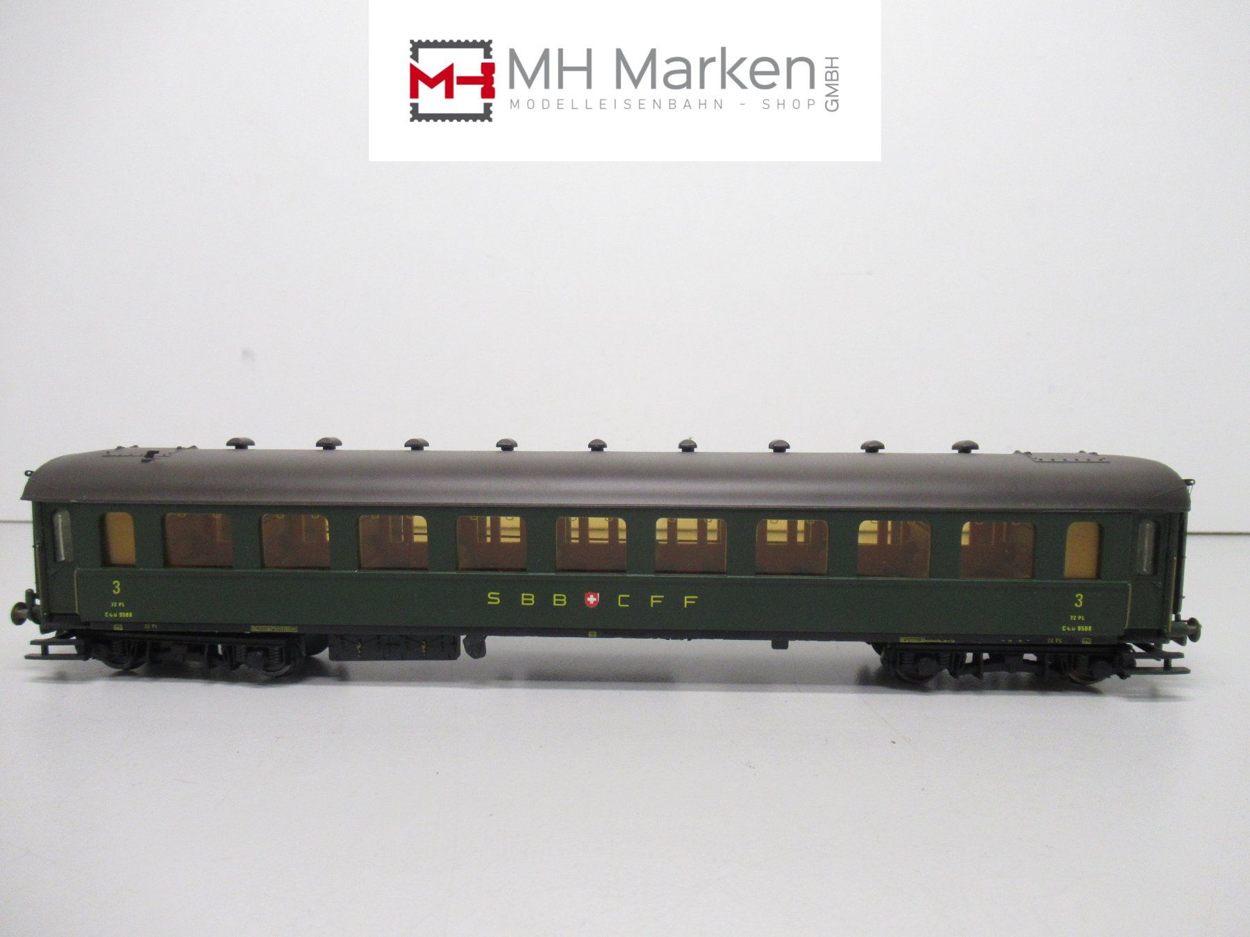 Metropolitan Modellini di ferrovie: Metropolitan 7000E Personenwagen 3.Klasse SBB CFF FFS DC H0 – Usato da Basel venduto da mhmarken