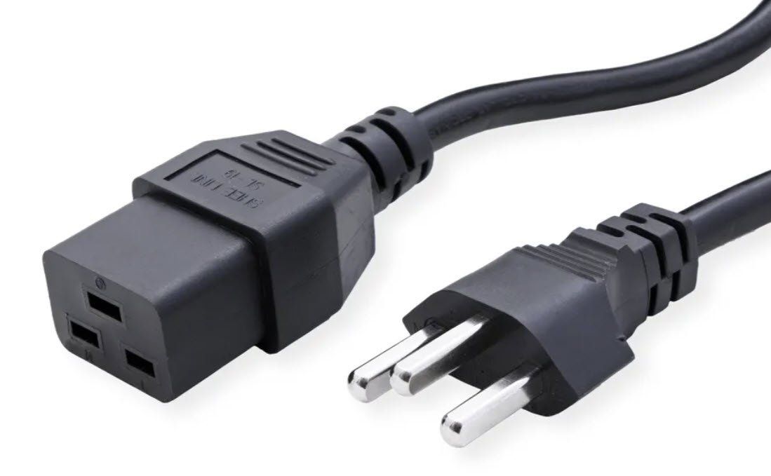 Kabel: Netzkabel Stecker T23-Buchse C19, schwarz, 1,0m – Neu und originalverpackt aus Unterengstringen von Tnovus 1