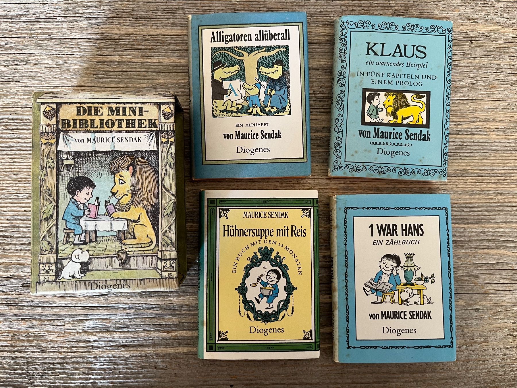 Libri: Mini Bibliothek Maurice Sendak Karton plus 4 Büchlein,  1972 – Usato da Pfäffikon ZH venduto da buresi