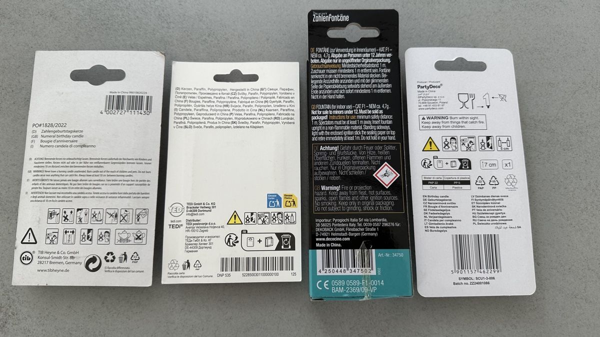 Kerzen: 4 x Geburtstagskerzen Zahl 3 – Neu und originalverpackt aus Horw von Ciberf1sh 1