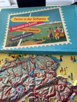 Vintage Spiel Ferien in der Schweiz 50er Jahre mit Relief