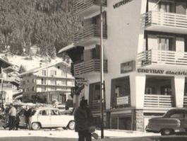 VERBIER: Hotel de Verbier, Corthay electricité, autos 1962