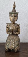 Holzfigur Buddha sitzend 
