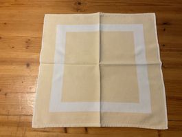 Tischtücher und Servietten Gelb mit weissem Retro - Rahmen
